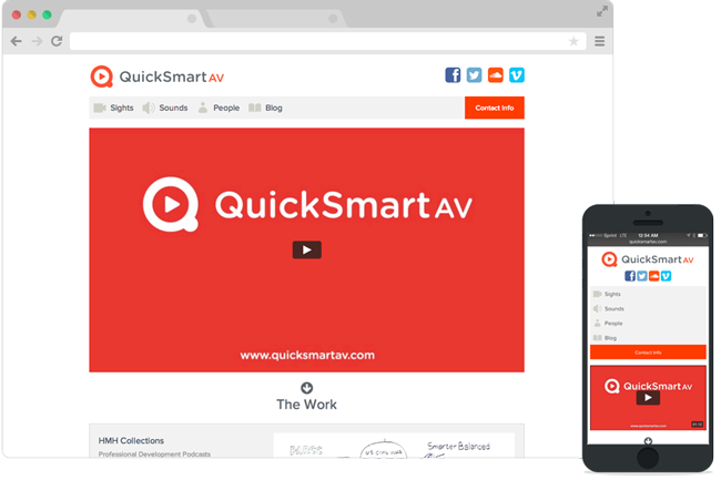 Screenshot of Quicksmart AV Website Qucksmart AV Website