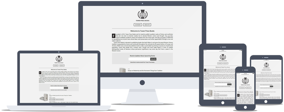 Tower Press Books Website on Various Devices
